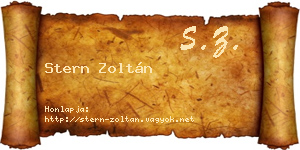 Stern Zoltán névjegykártya