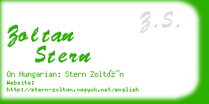 zoltan stern business card